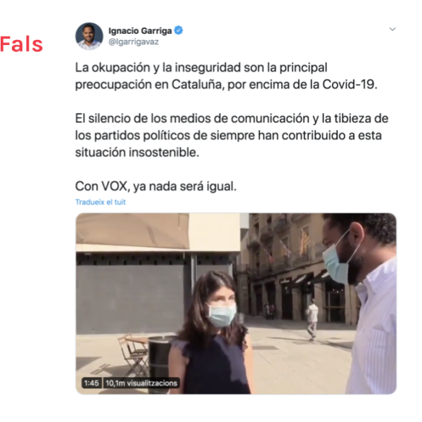 És fals que l’okupació i la inseguretat siguin les dues principals preocupacions dels catalans