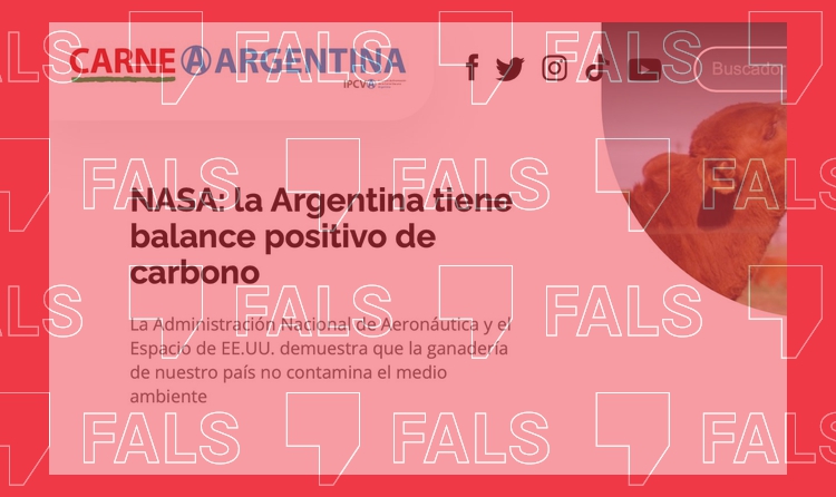 NASA has not shown that livestock farming in Argentina does not pollute