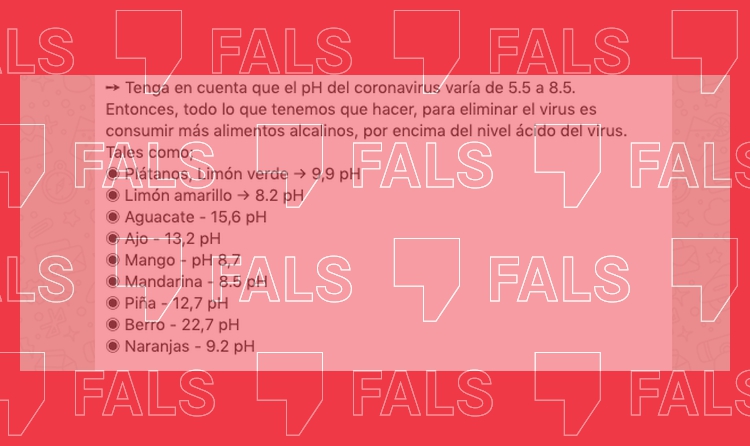 Tomar alimentos alcalinos no tiene efectos demostrados para combatir el coronavirus