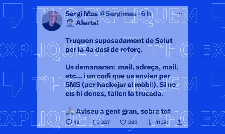 Què en sabem del missatge que denuncia un intent de hackeig d’algú que es fa passar pel Departament de Salut?