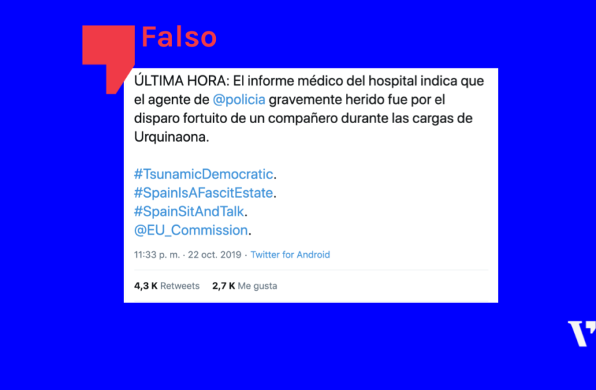 Salut: Es falso que el informe médico diga que el policía fue gravemente herido por el disparo de un compañero