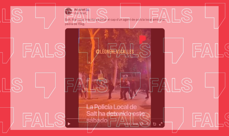 El vídeo viral d’una agressió a uns agents no és de Salt, sinó de Barcelona