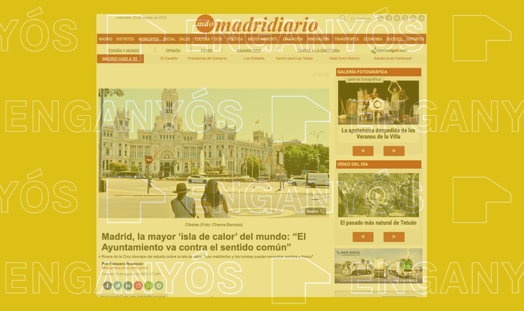 És enganyós dir que Madrid és la ciutat del món “amb més efecte illa de calor”