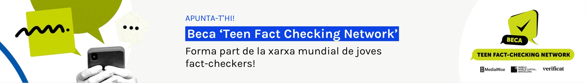 Beca"Teen fact Checking Network" - Apunta-t'hi!