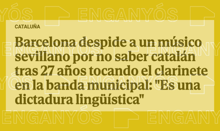 Es engañoso que Barcelona haya “despedido” a un músico por no saber catalán