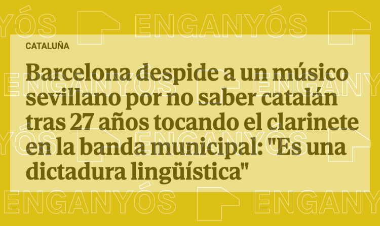És enganyós que Barcelona hagi “acomiadat” un músic per no saber català