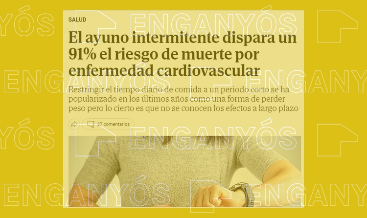 Ningún estudio ha hallado que el ayuno intermitente dispare «un 91%» el riesgo de muerte cardiovascular