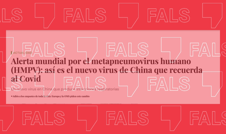 Retall de premsa amb un titular sobre el virus hMPV