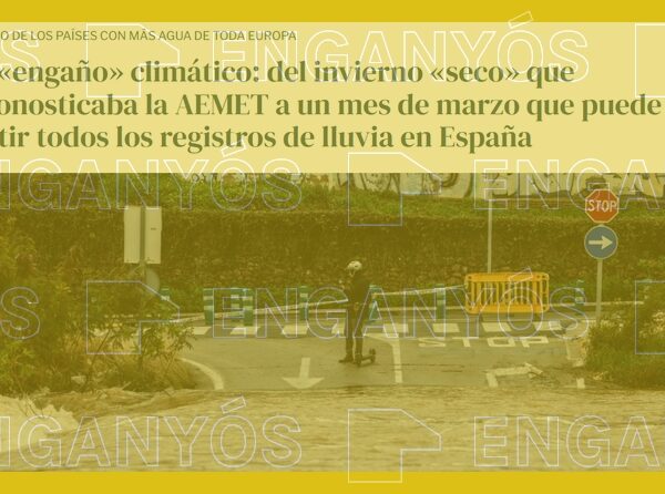 Titular de La Gaceta amb el filtre d'enganyós on s'assegura que l'Aemet va errar la seva predicció estacional pel darrer hivern