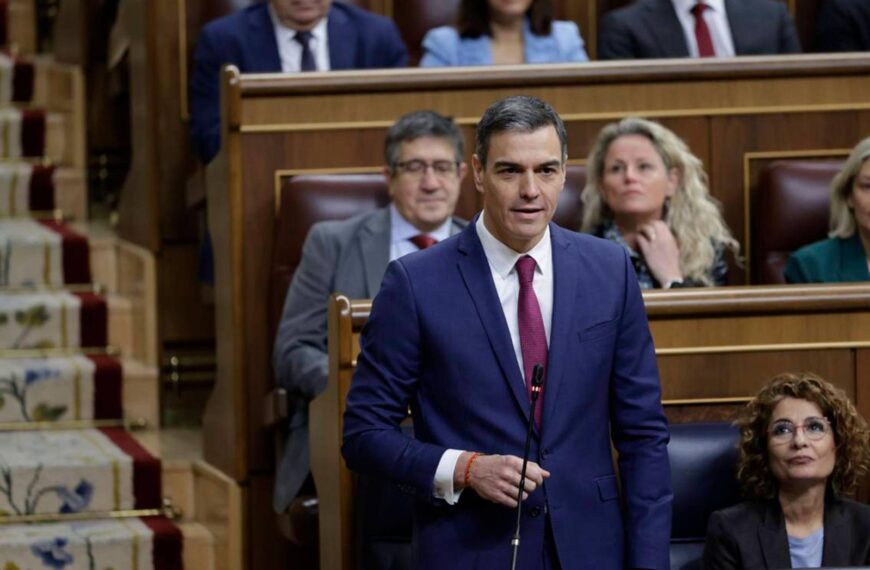 El president del Govern d'Espanya, Pedro Sánchez, al Congrés de Diputats. Font: Congrés