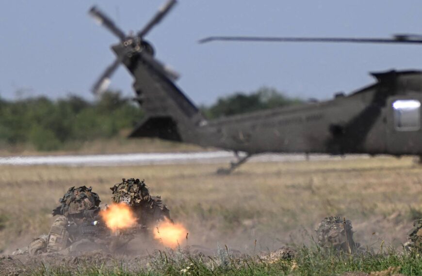 Ejercicios de militares de los Estados Unidos. Fuente: Daniel Mihailescu (AFP)