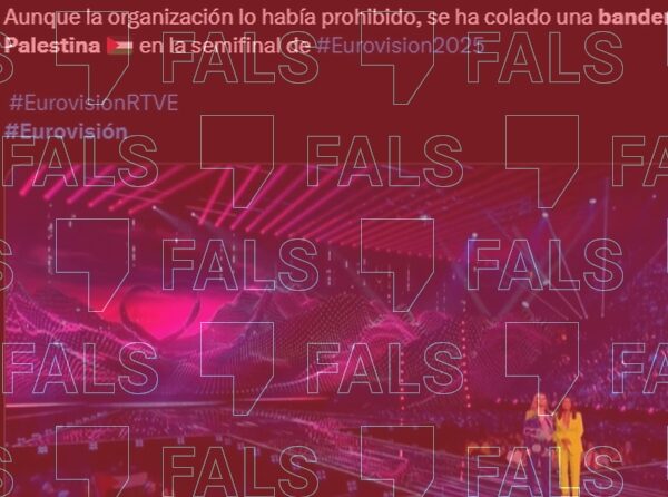 Piulada a la xarxa social 'X' que assegura que l'organització d'Eurovisió havia prohibit la bandera de Palestina al festival. 