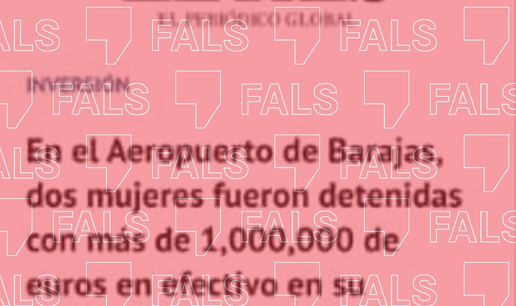 Titular de la notícia falsament atribuida al mitjà de comunicació 'El País'