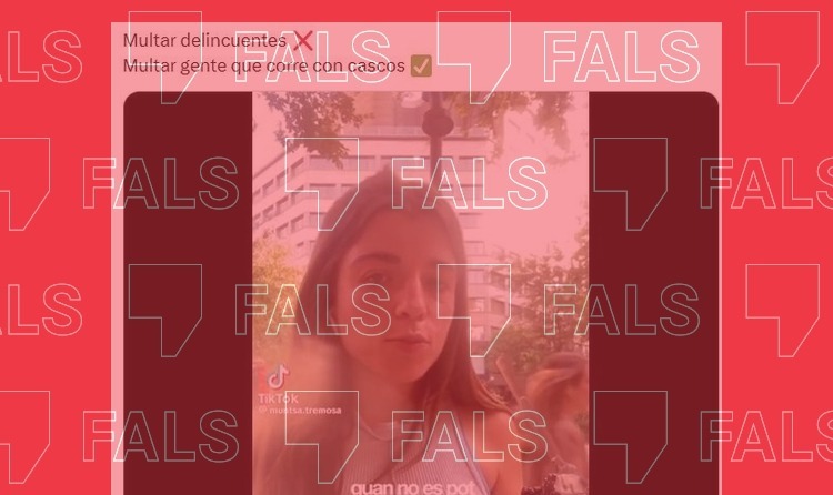 Vídeo viral amb desinformació a xarxes socials.