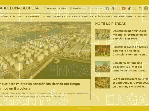 Captura de pantalla d'un article que assegura que les sirenes de risc químic sonaran a Barcelona