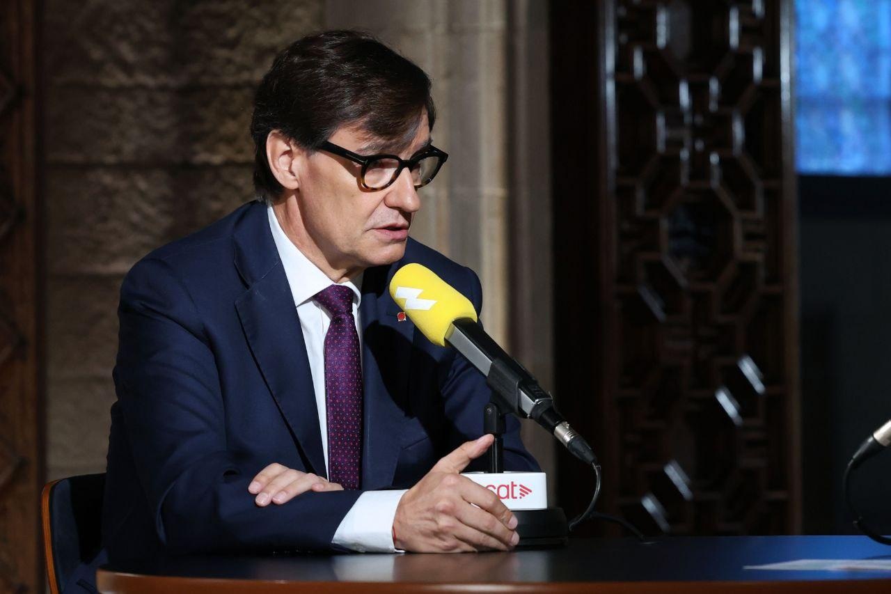 Salvador Illa, en la entrevista con Catalunya Ràdio. Foto: Rubén Moreno / Generalitat de Catalunya