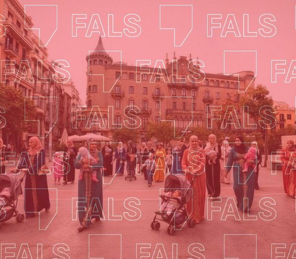 La imagen que ha compartido Aliança Catalana de mujeres y niñas migrantes en Manresa está generada con IA 