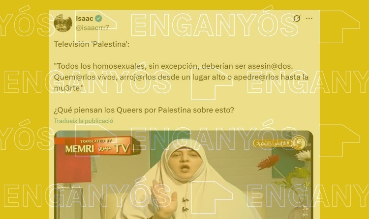 El vídeo viral que dice que debe matarse a los homosexuales no es de ninguna televisión palestina