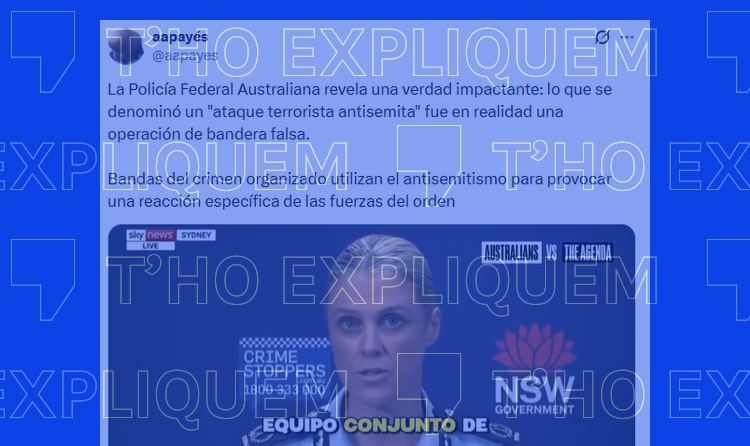Captura de pantalla de la publicació amb el vídeo de la comissària de la policia australiana Krissy Barrett.