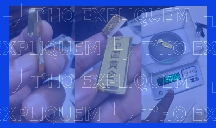 Captures del vídeo amb suposat or falsificat de la Xina