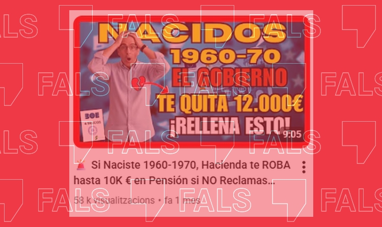 Vídeo de YouTube sobre la pensió de jubilació que afirma que cal reclamar per no perdre diners.