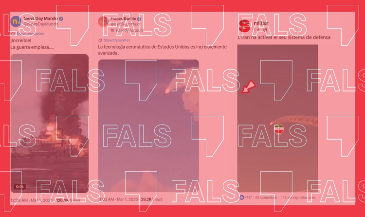 Videos falsos amb imatges de videojoc presentats com imatges de la guerra.