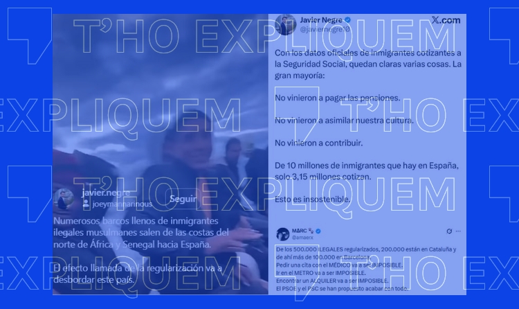 Missatges sobre la regularització de migrants en situació irregular.