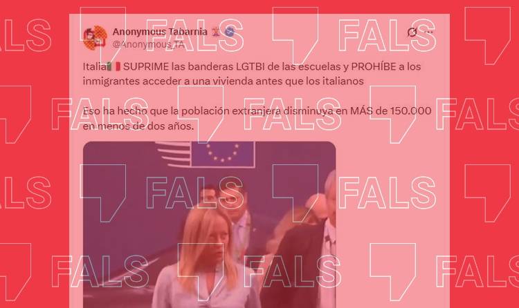 Missatge afirmant que Meloni ha implementat la prioritat nacional en el pla d'habitatge.