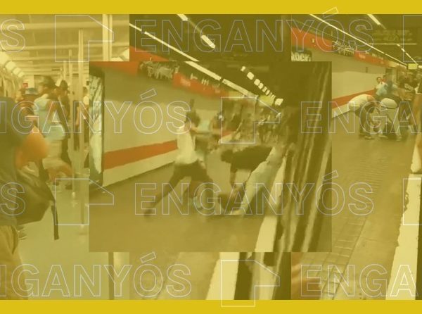 Foto d'una pallissa al metro de Barcelona que ha circulat per xarxes.
