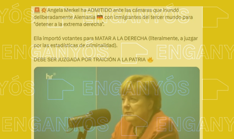 Entrevista d'Angela Merkel on parla del paper dels migrants a les eleccions.
