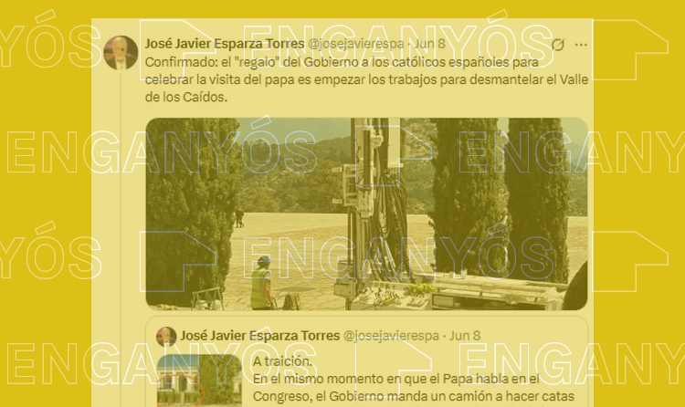Missatge viral sobre l'arribada de màquines a la vall de Cuelgamuros.