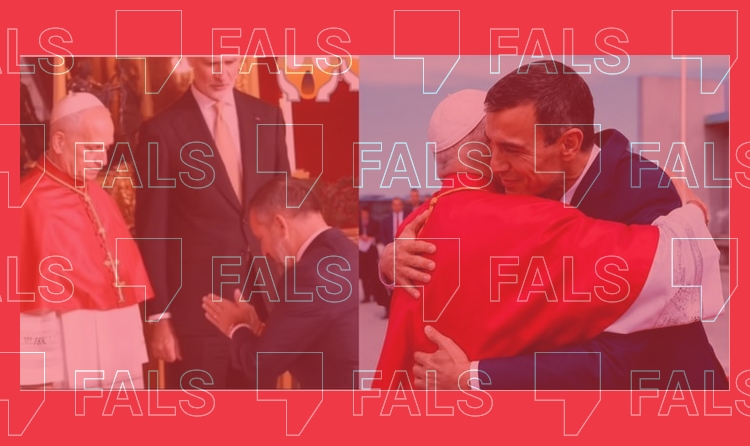 Imágenes generadas con IA del papa con Pedro Sánchez y Santiago Abascal.
