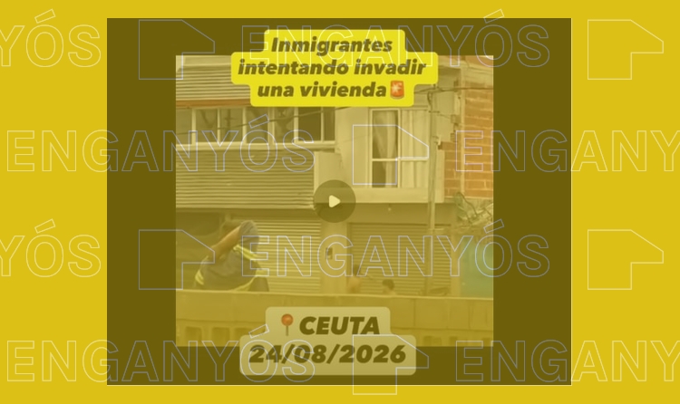 Vídeo amb imatges de l'Argentina afirmant que són immigrants ocupant un habitatge a Ceuta.