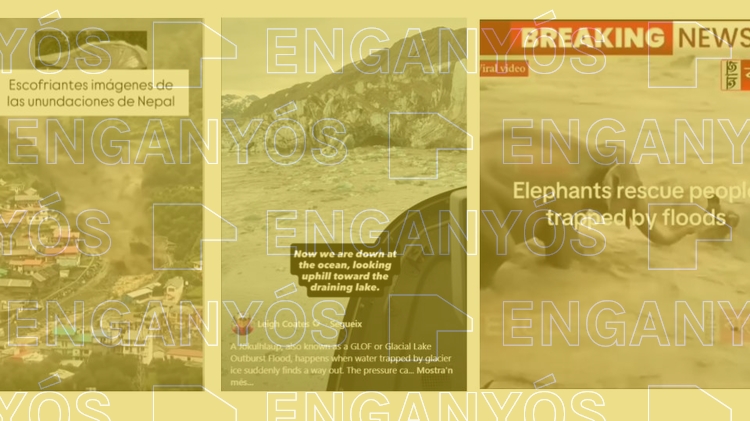 Ni rescats amb elefants, ni helicòpters sobre una glacera: aquestes imatges no són de la riuada del Nepal