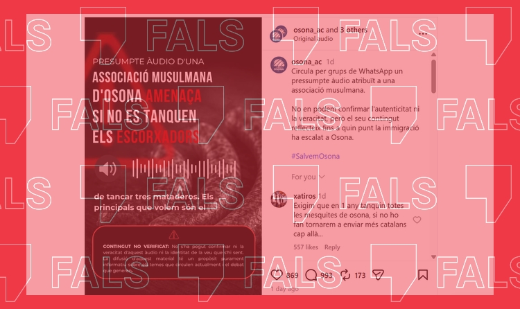 Cap associació musulmana ha demanat tancar tres escorxadors a Osona: l’àudio no verificat d’Aliança Catalana