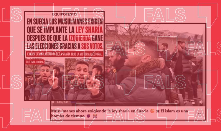 No són musulmans demanant la Llei Xaria a Suècia després de la victòria socialdemòcrata, és una protesta del 2024 contra la islamofòbia
