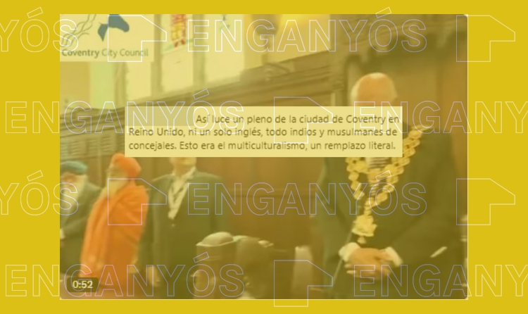 Publicació afirmant que l'ajuntament de Coventry és musulmà