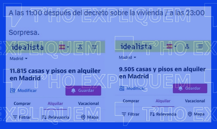 Publicació sobre oferta de lloguer a Idealista a Madrid