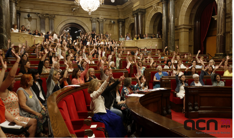 Moment de la sessió "El Parlament de les dones" l'1 de juliol passat (ACN).